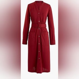 J. Crew Factory Belted Shirt Dress